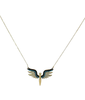 18KT Gold Guardian Angel Necklace