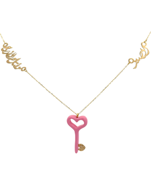 18KT Gold Resin Key Necklace