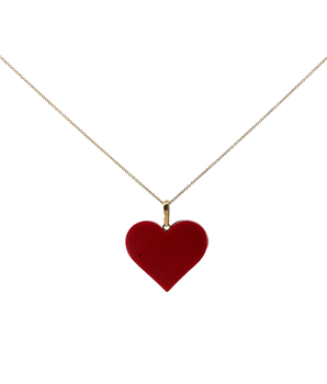 18KT Gold Arabic Heart Necklace