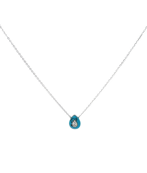 18KT Gold Fairouz Pear Shaped Necklace