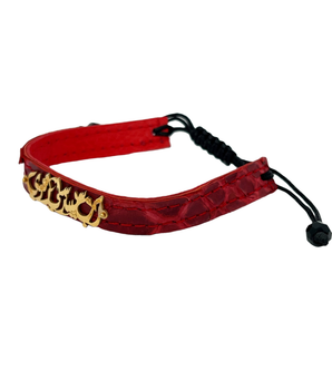 18KT Gold Red Customized Bracelet