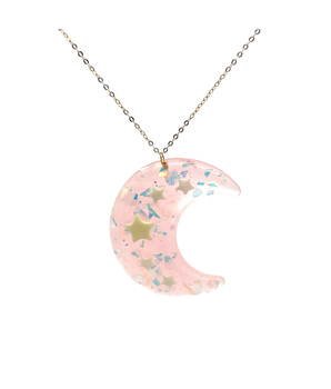 18KT Gold Half Moon Necklace