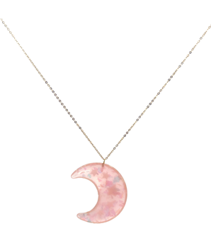 18KT Gold Half Moon Necklace