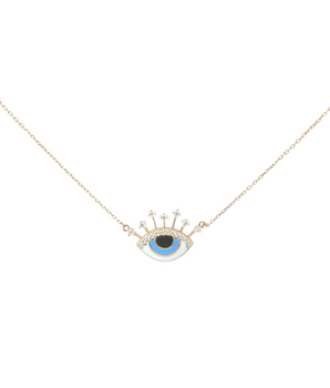 18KT Gold Evil Eye Zircon Necklace