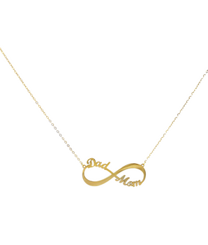 18KT Gold Infinity Mom-Dad Necklace