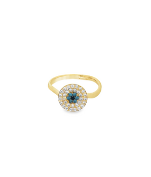 18KT Gold Zircon Ring