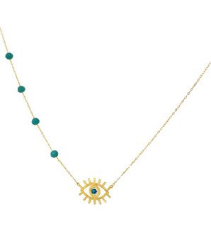 18KT Gold Evil Eye Necklace