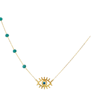 18KT Gold Evil Eye Necklace