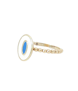 18KT Gold Concentric Oval Ring