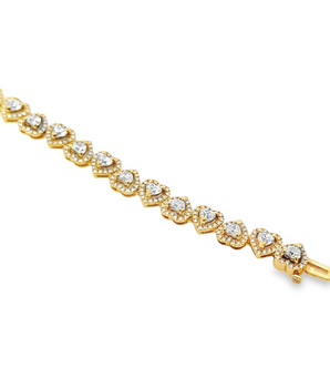 6.4 CT Heart of Elegance Diamond Bracelet