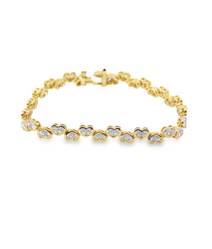 3.86CT Hearts of Pears Diamond Bracelet