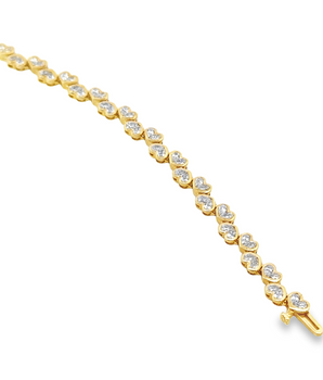 3.86CT Hearts of Pears Diamond Bracelet