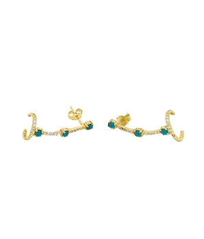 18KT Gold Stud Earrings with Zircon