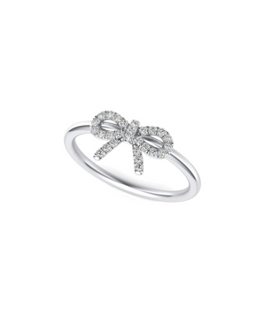 0.34CT Bow of Sparkles Diamond Ring