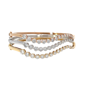 1.7CT Lab Grown Diamond Curved Bracelet