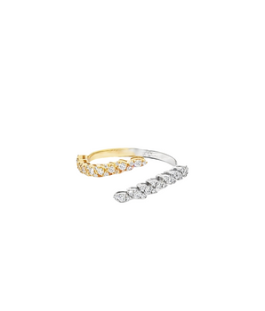 0.33CT Natural Diamond Two Tone Ring