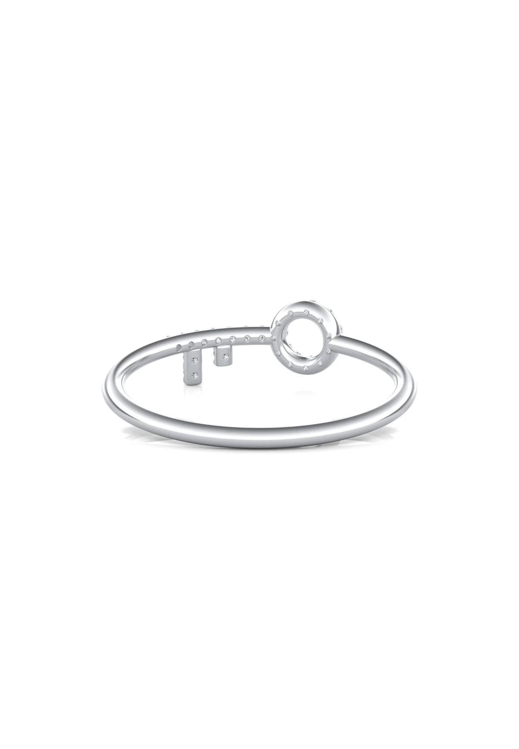 Dimand Key Rings Elegant Diamond Key Ring in 18KT Gold – ZS Jewelry