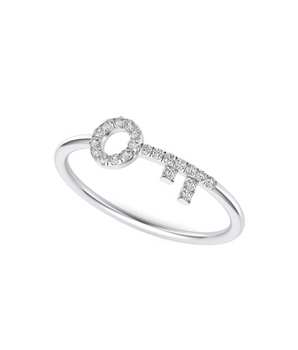 Elegant Diamond Key Ring in 18KT Gold