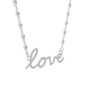 Love Pendant Necklace with 0.8CT Diamonds