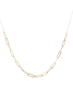 18KT Gold Paperclip Necklace