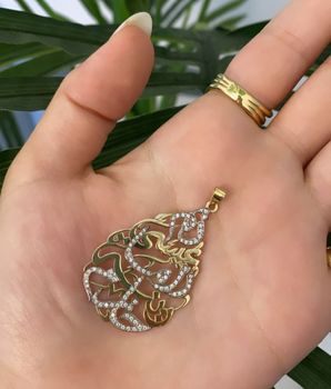 ZS Jewelry 18KT Gold Customizable Pendant