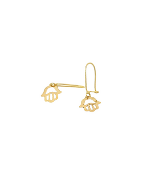 18KT Gold Hamza Earrings