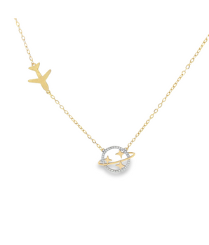 18KT Gold Around The World Necklace