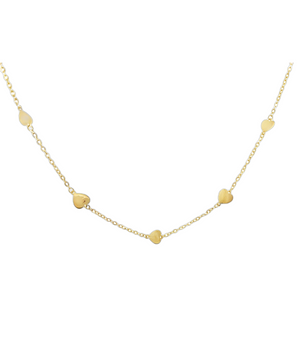 18KT Gold Valentine Hearts Necklace