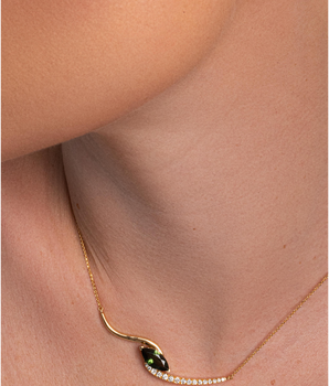 Lume 0.31CT Lab Grown Diamond Tourmaline Necklace