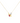 18KT Gold Love with Zircon and Red Enamel Necklace