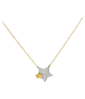 18KT Gold Zircon Star Necklace