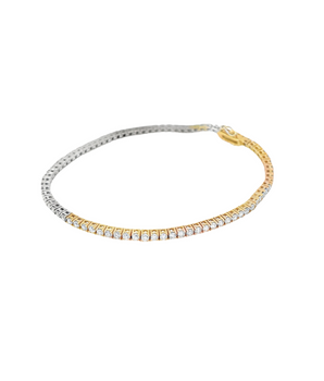 18KT Gold Dual Tone Bracelet