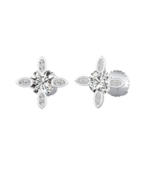 Marquise Embellished Natural Diamond Stud Setting