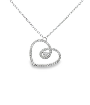 0.39CT Diamond Heart of Brilliance Necklace in 18KT Gold