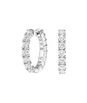 Dazzling Circles 2.4CT Diamond Studded Hoops in 18KT Gold