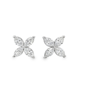 Opulent 1.56CT Marquise Diamond Earrings in 18KT Gold