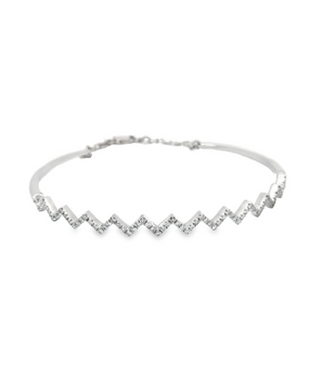 Elegant 0.72 CT Lab Grown Diamond Zig Zag Bracelet