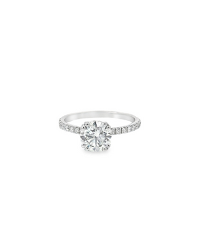 Micropavé Diamond Engagement Ring Setting for Lab Grown Diamonds