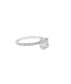 Micropavé Diamond Engagement Ring Setting with 18KT Gold