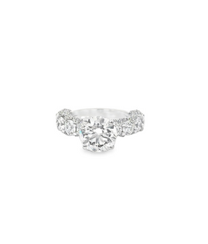 Shared Prong engagement Ring Setting for Lab Grown Diamonds