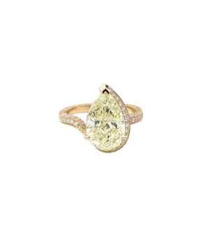 Pinpoint Ring Setting for Pear Shaped Diamond