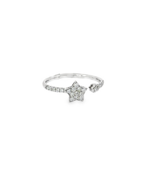 0.19CT Star Diamond Open Ring In 18KT Gold