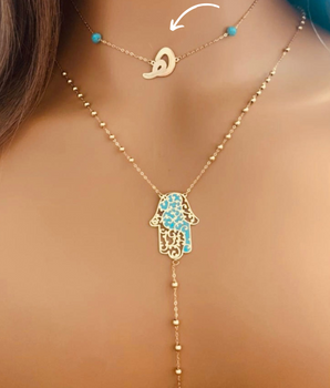 18KT Gold Initial Custom Enamel Necklaces