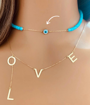 18KT Gold Love Necklaces