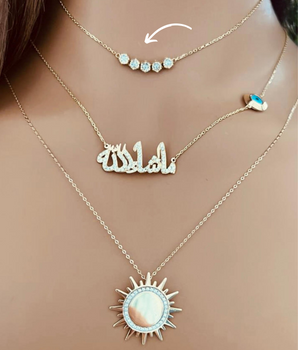 18KT Gold Sun Array Necklaces